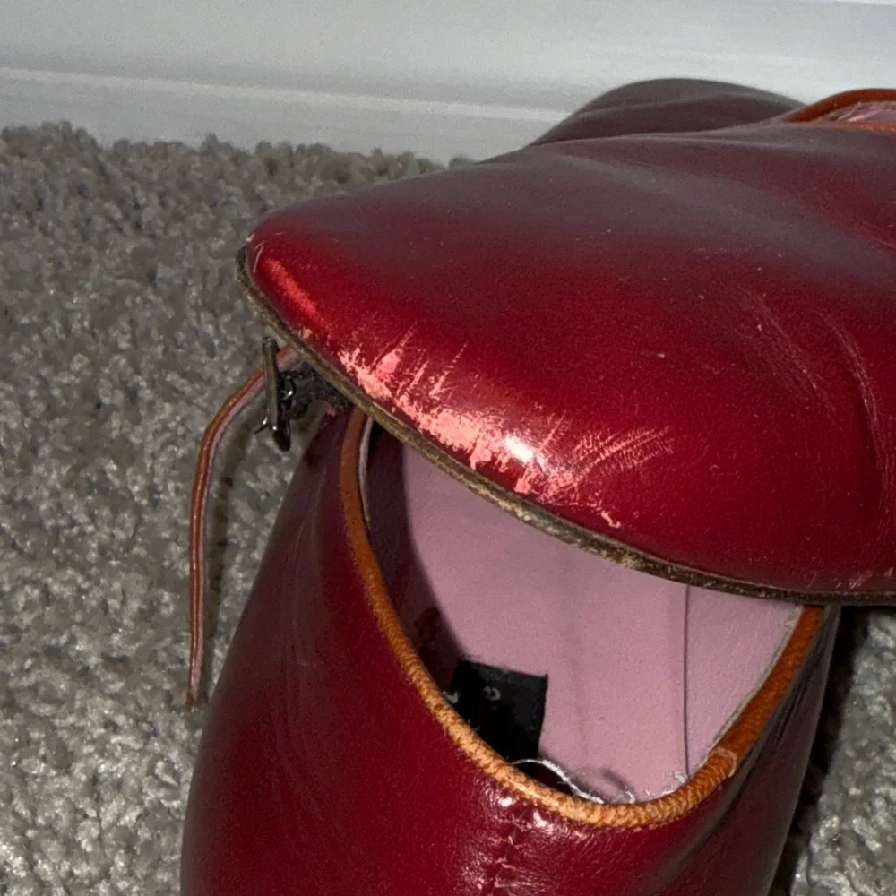 Elegant Burgundy Mary Jane Flats - Picture 4 of 4